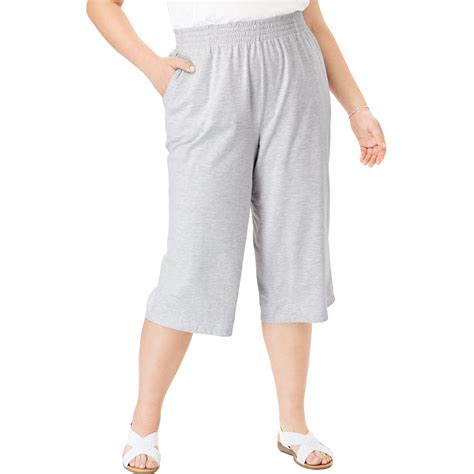 Woman Within Woman Within Women S Plus Size Jersey Knit Capri Pant Walmart Com Walmart Com