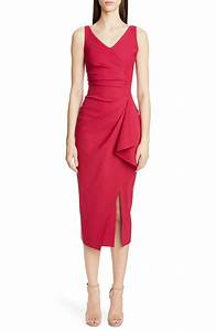 La Robe Di Chiara Boni Kloty Ruched Midi Dress In Red Lyst