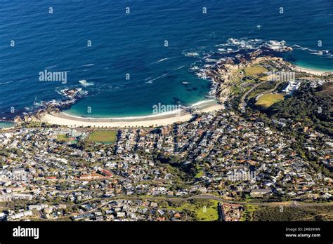 Aerial View Of Camps Bay From Table Mountain Cape Town South Africa