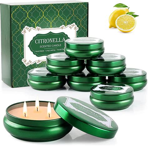 Citronella Candles Outdoor Indoor 8 Packs Scented Candles