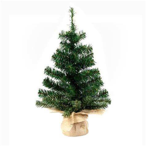 Jual Pohon Natal Mini Plastic 60cm Dengan Alas Goni Rustic Shopee