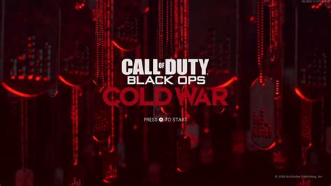 Call Of Duty Black Ops Cold War Title Screen Pc Ps4 Ps5 X1 Xbox