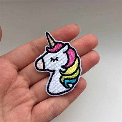 Cute Unicorn Embroidered Patch Iron On Sew On Diy Sewing Cute Etsy