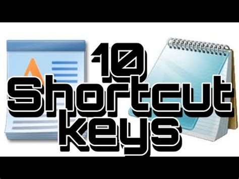 Top 10 Notepad And WordPad Shortcut Keys YouTube