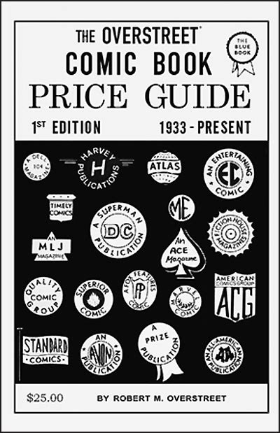 Overstreet Price Guide 1st Edition Facsimile Buds Art Books