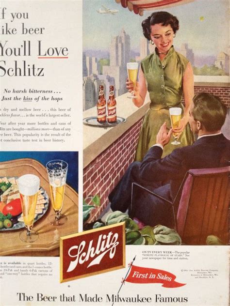 Vintage 1953 Schlitz Beer Ad The Beer The By Thevintageempress 600