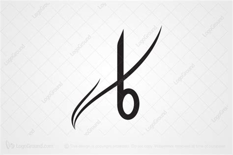 Dynamic Elegant Scissors Logo