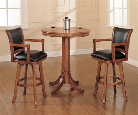 Homcom 3 piece counter height dining table set bistro table set, kitchen bar table and chairs set with storage shelf, dining room industrial and stools,rustic brown 5.0 out of 5 stars 4 $145.99 $ 145. Hillsdale Park View Bistro Table Set 4186PTBS ...