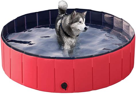 Large Foldable Dog Pool Collapsible Pool For Dog 48 Swimming Pool