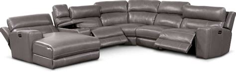 Newport 6 Piece Dual Power Reclining Sectional With Chaise American