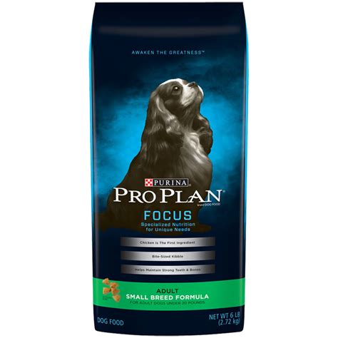 The safest and most trusted brands in each of 14 categories. Purina Pro Plan Focus Dry Dog Food Small Breed Formula ...