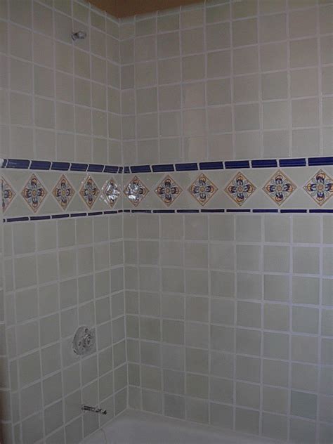 shower mexican tile Baños de estilo rústico Azulejos baño Cuartos de baño