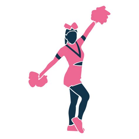 Cheerleader Performing Silhouette Transparent Png Svg Vector File Images