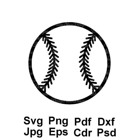 Baseball Svg Baseball Clipart Baseball Cricut And Silhouette Etsy