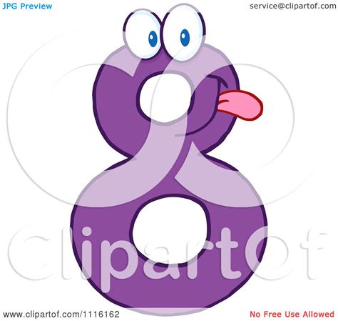 Clipart Happy Purple Number 8 Royalty Free Vector Illustration By Hit