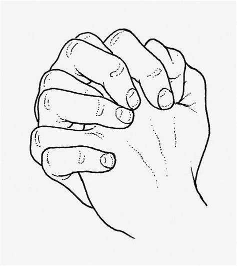 Black And White Illustration Of Hands Clasped Our Beautiful Pictures