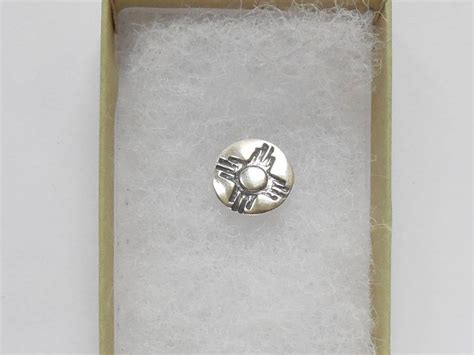 Sterling Zia Button New Mexico Jewelry Petroglyph T Etsy