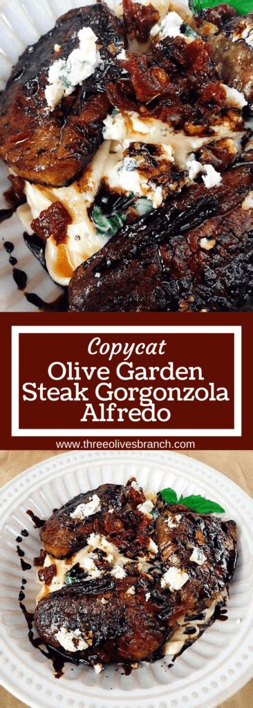 Todd wilbur shows you how to easily duplicate the this menu item builds on olive garden's great alfredo sauce recipe with the addition of gorgonzola cheese. Copycat Olive Garden Steak Gorgonzola Alfredo - Three ...
