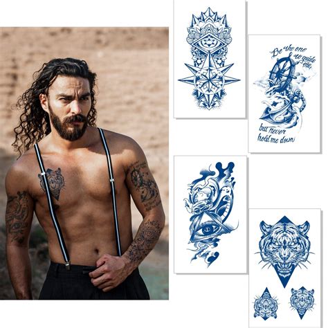 Aresvns Premium Temporary Tattoo For Men Long Lasting 2 3 Weeks And Waterproof Semi Permanent
