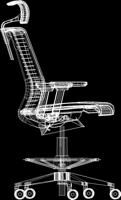 Office Chair Dwg Office Chair With Wheels D Dwg Block For Autocad
