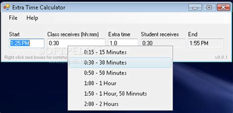 Trial software allows the user to evaluate the software for a limited amount of time. Download Extra Time Calculator 0.0.1 Beta