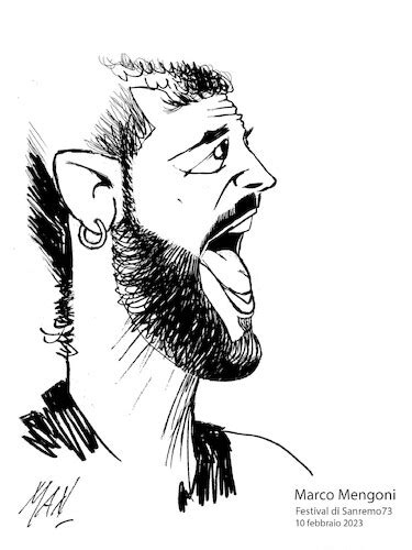 Marco Mengoni By Enzo Maneglia Man Famous People Cartoon Toonpool