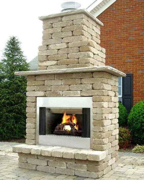Outdoor Prefab Wood Burning Fireplace Under Construction By