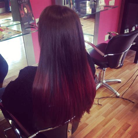 Softer Red Dip Dye Long Hair Styles Hair Styles Red Dip Dye