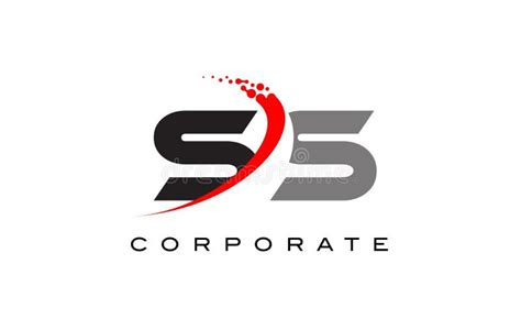 Ss Modern Letter Logo Design With Swoosh Stock Vector Illustration Of