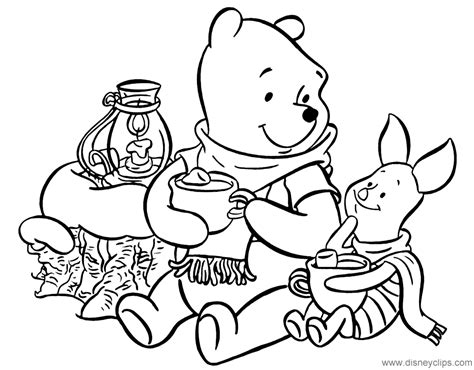Printable coloring pages of winnie the pooh, piglet, tigger, eeyore, mowgli and baloo. pooh-piglet-coloring13.gif 1.104×864 pixels | Disney ...