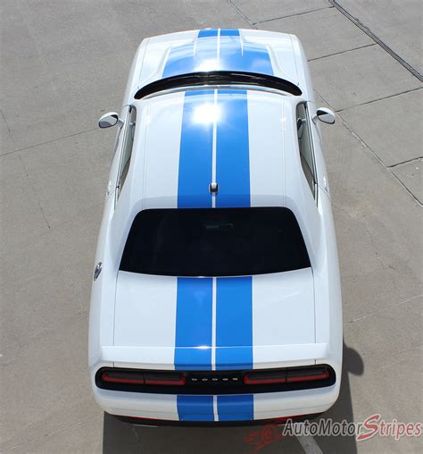 2015 2022 Dodge Challenger Winged Hood Rally Stripes 15 Decal Graphic