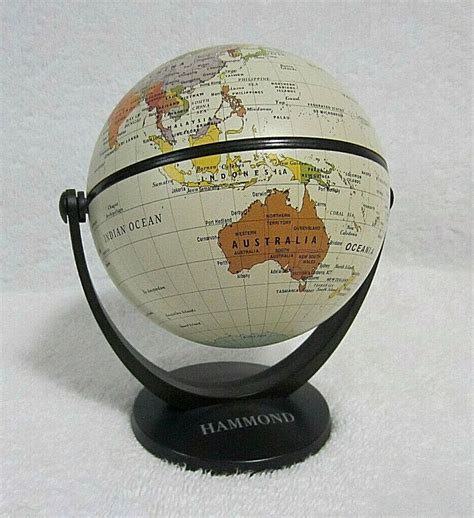 Hammond Mini World Globe 5 Swivel ~tilt~rotating Desktop World Globe