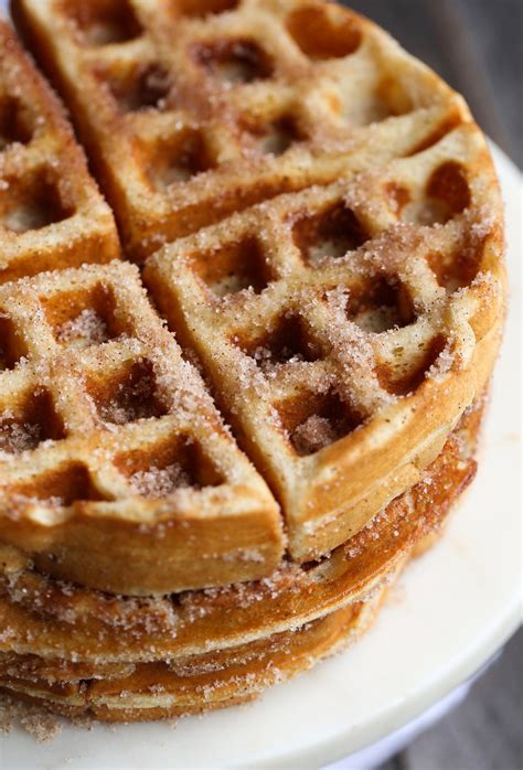 Churro Waffles Made With Rapid Rise Yeast These Are Out Of Control