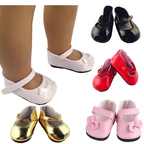 American Girl Doll Shoes Fits 18 Doll Shoes18 Inches Leather Shoes With Bow Doll Accessories