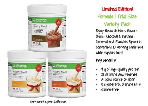 Limited Edition Formula 1 Trial Size Variety Pack Herbalife Nutrition