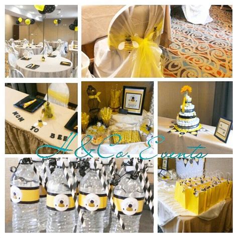 It's a playful theme filled with bright colors, adorable puns, and delicious foods. Bumble Bee Theme Baby Shower by H&Co. | Bee baby shower ...