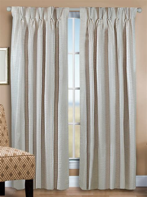 Grasscloth Lined Pinch Pleatback Tab Curtain Panel Pairparchment Шторы