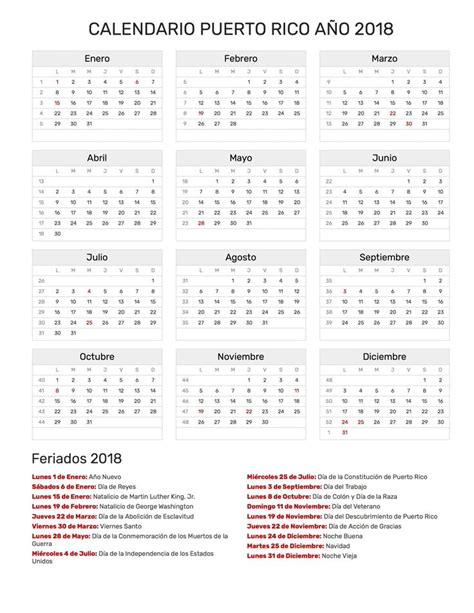Calendario Puerto Rico 2024