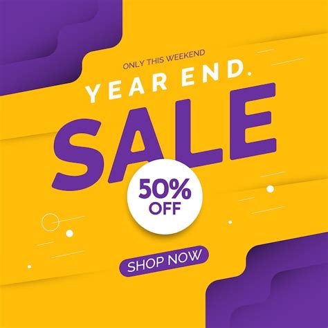 Premium Vector Year End Sale Banner Vector Template
