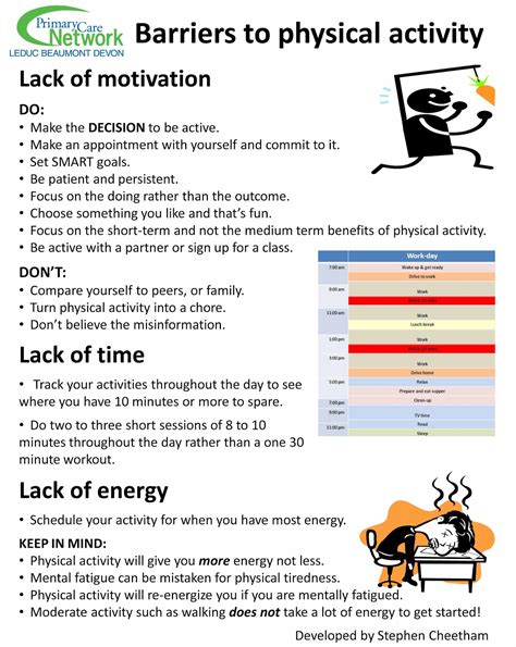 Health In A Minute Your Health Your Team Barriers To Physical Activity