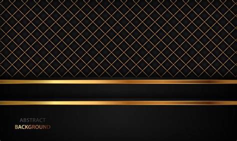 Premium Vector Elegant Black Background With Golden Line Elements
