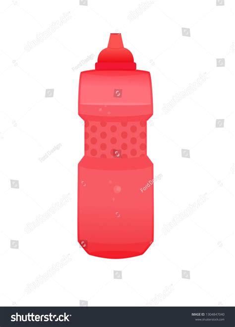 Sport Water Bottle Icon Red Hydro Flask Cartoon Blank Bicycle Plastic