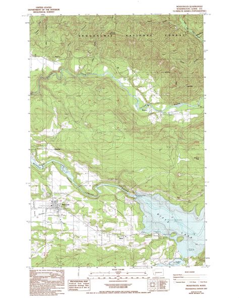 Mossyrock Topographic Map 124000 Scale Washington