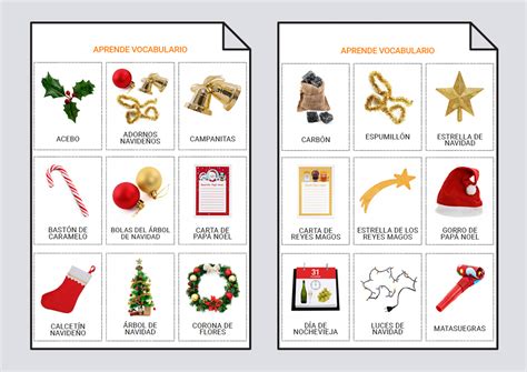 Juegos de navidad incluye juego similar: Trabajamos vocabulario sobre Navidad: Vocabulario #Soyvisual