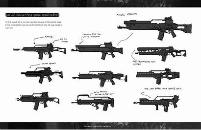 Gun Weapons Guns Sci Submachine Fi Armor