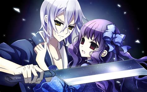 Wallpaper Anime Artwork Sword Boy Girl Protection