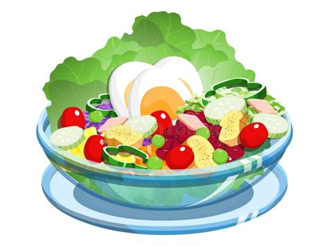 Salad Stock Illustration Illustration Of Healthy Salad