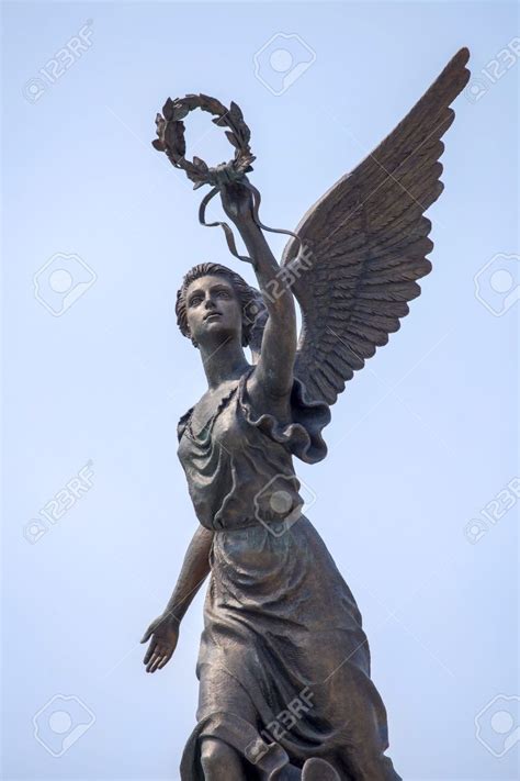 Stock Photo Nike Goddess Of Victory Victorious Angel Statues