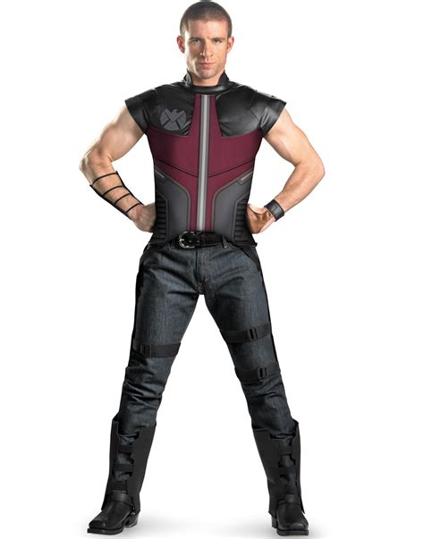 Captain america civil war hawkeye jacket. Hawkeye The Avengers Deluxe Plus Size Marvel Halloween Costume Mens (42-52) | eBay