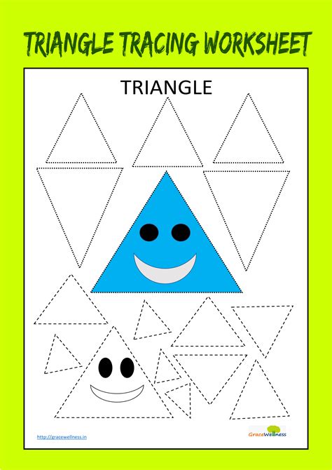 Triangle Tracing Worksheet For Preschool Free Printable Download